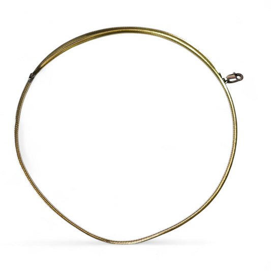 Girocollo in Argento 925 Rigido Bicolore cm 40