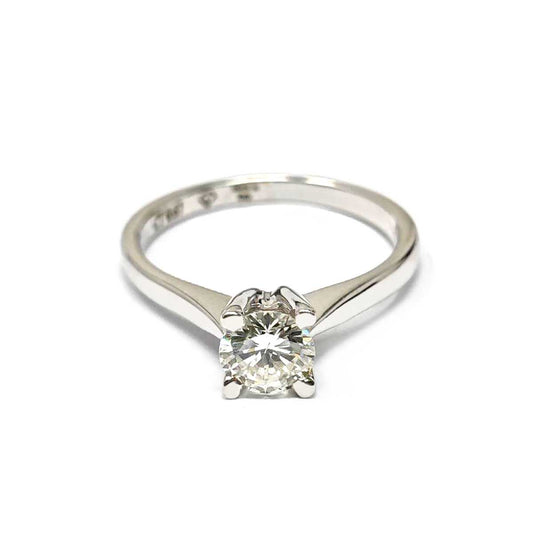 Anello Solitario in Oro Bianco Linea Giza con Diamante CT 0.50