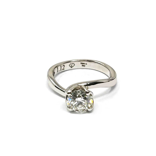 Anello Solitario con Diamante Certificato IGI Laser CT 1.12