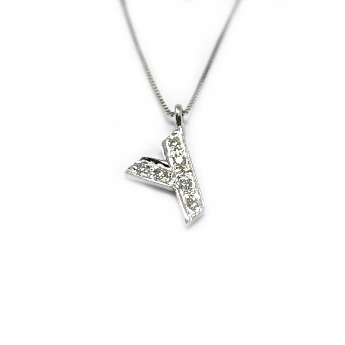Pendente Lettera Y con Diamanti CT 0.04