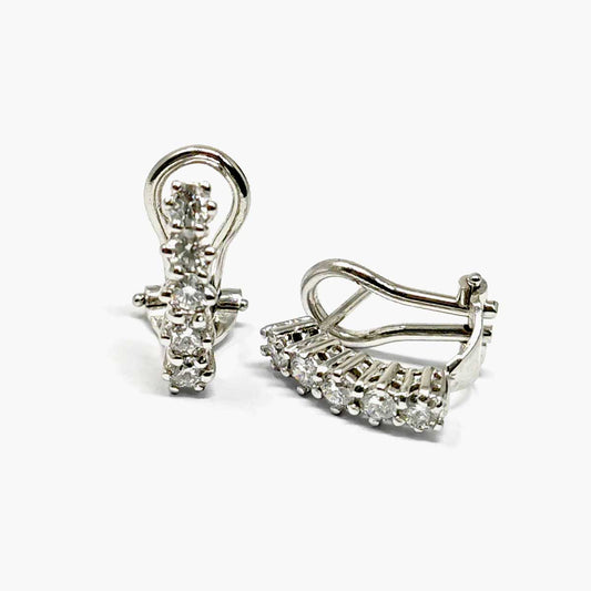 Orecchini Veretta con 10 Diamanti CT 0.75