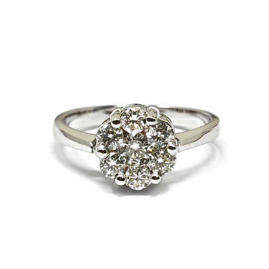Anello Fiore 7 diamanti CT 0.92