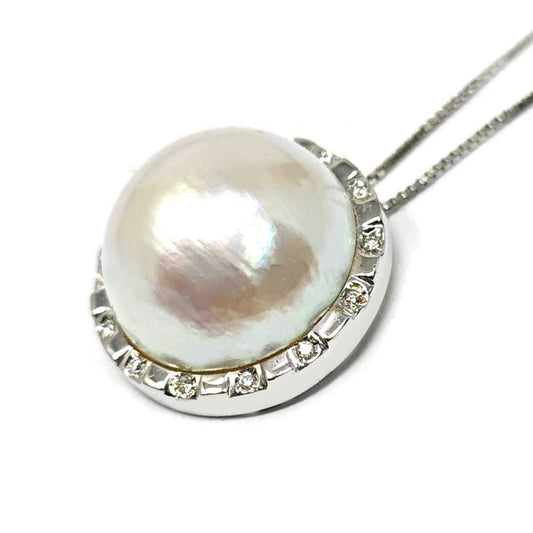Pendente con Perla Mabè e Diamanti CT 0.14