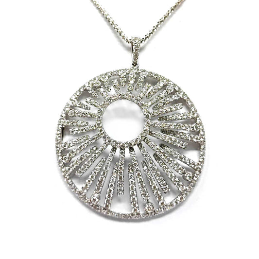 Pendente Cerchio in oro Bianco con Diamanti CT 6.06
