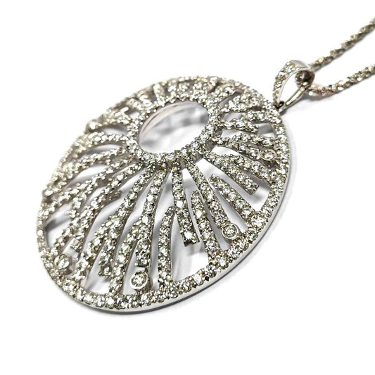 Pendente Cerchio in oro Bianco con Diamanti CT 6.06