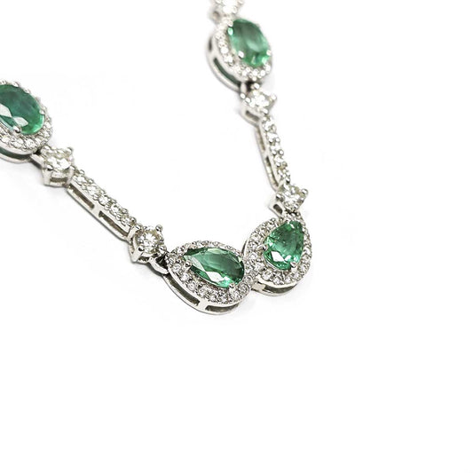 Girocollo con Smeraldi CT 7.60 e Diamanti CT 5.42 VVS1 F