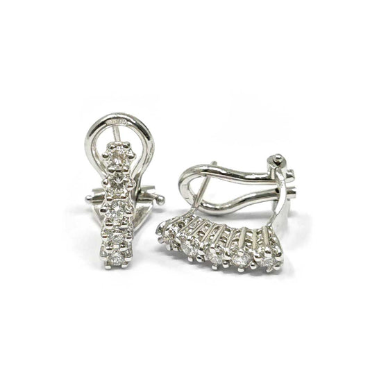 Orecchini Verette 10 Pietre CT 0.40