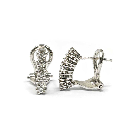 Orecchini Veretta con 10 Diamanti CT 0.60