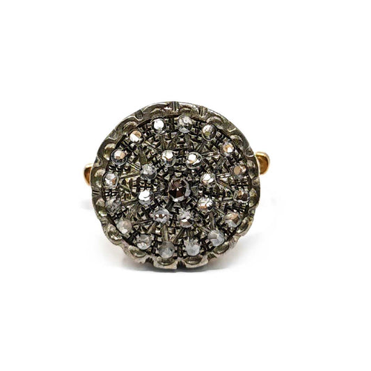 Anello Toppa Palermitana con Diamanti Coronè