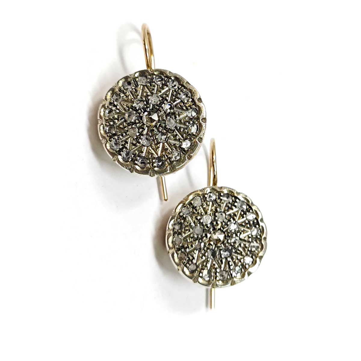 Orecchini Toppa Palermitana con Diamanti Corone