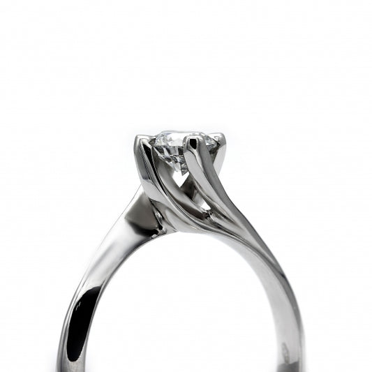 Anello Solitario con Diamante CT 0.35 VS2 D CERTIFICATO IGI