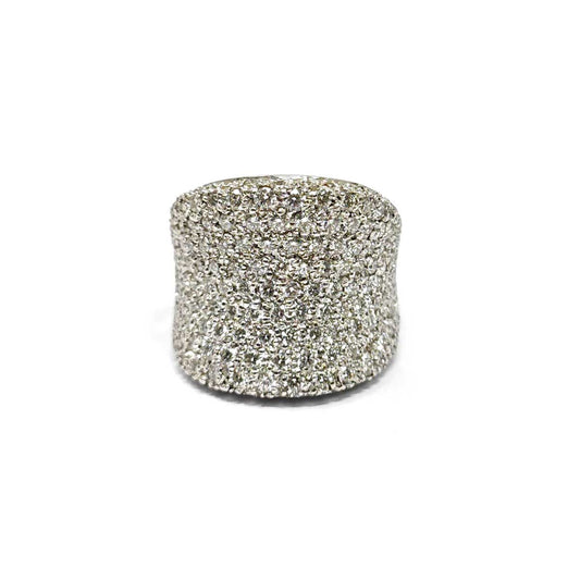 Anello Fascia in Oro Bianco e Diamanti CT 3.00