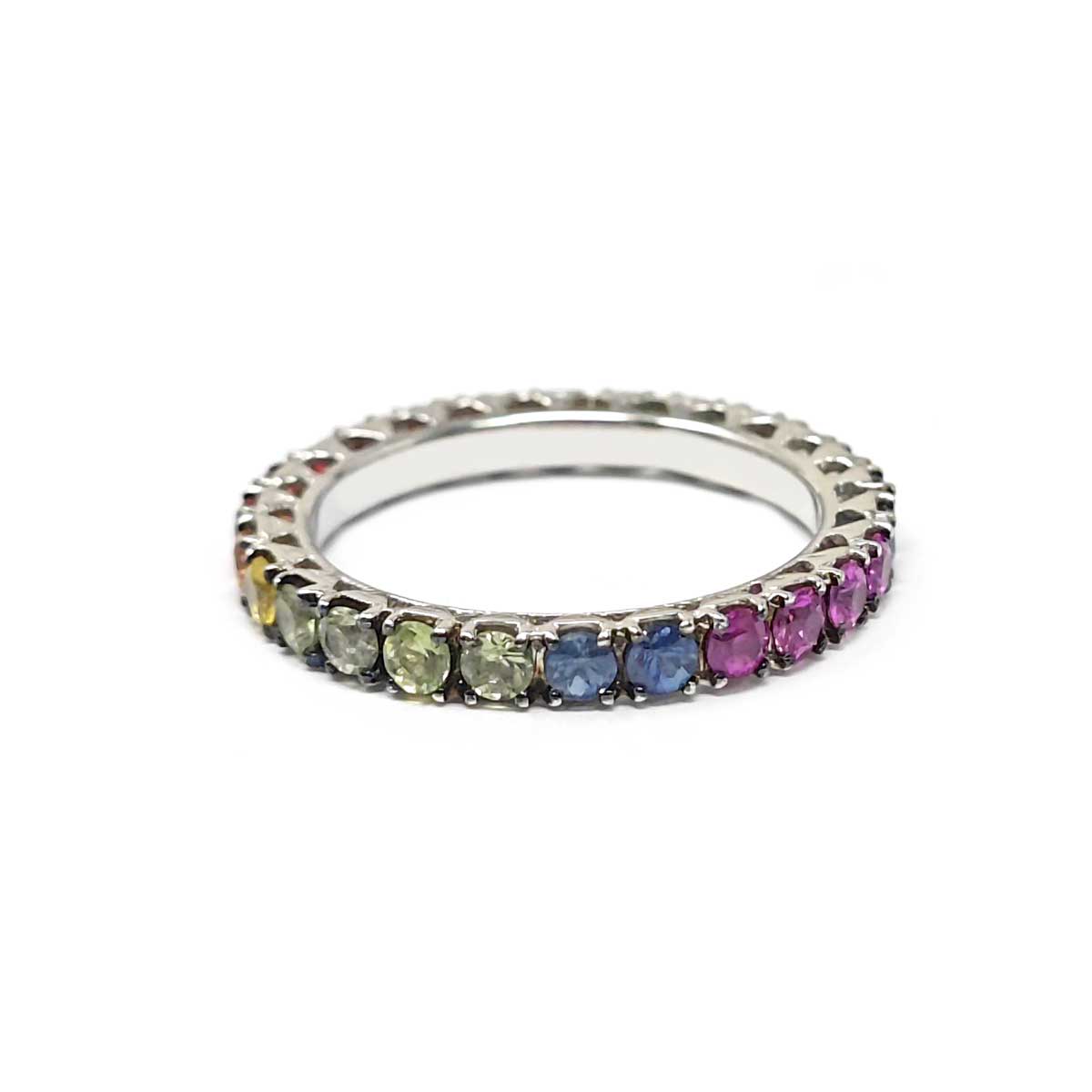 Anello Riviera con Zaffiri Raimbow CT 2.50