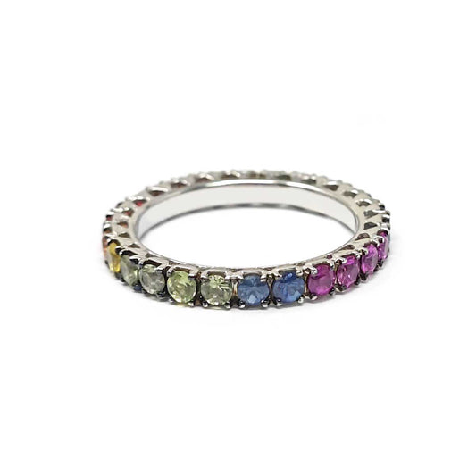 Anello Riviera con Zaffiri Raimbow CT 2.50