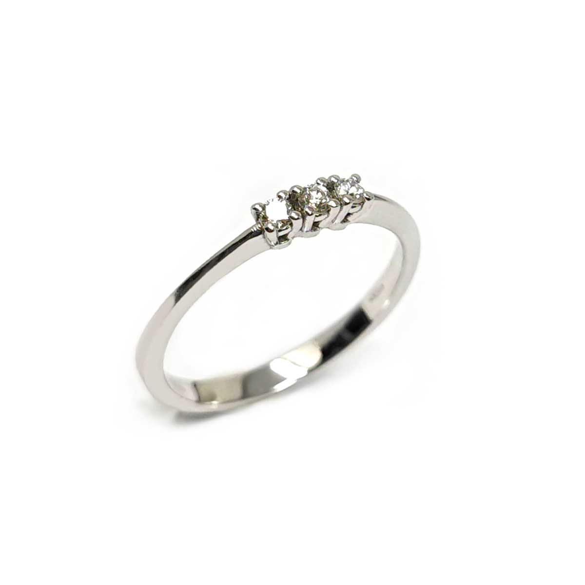 Anello Trilogy con Diamanti CT 0.12
