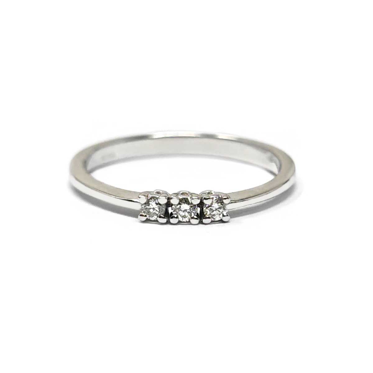 Anello Trilogy con Diamanti CT 0.12