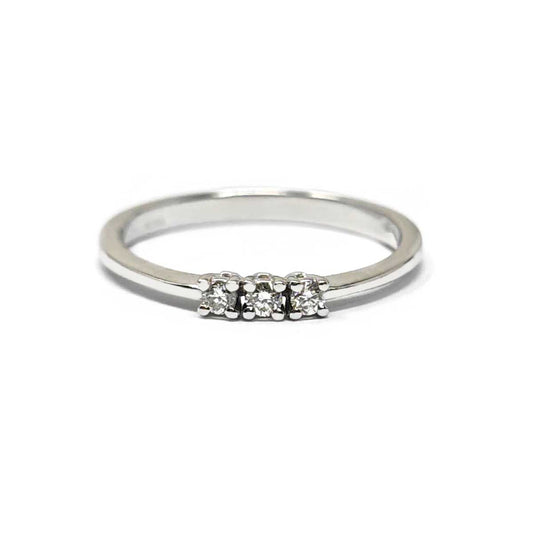 Anello Trilogy con Diamanti CT 0.12