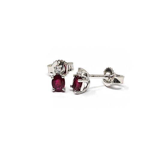 Orecchini con Rubini CT 0.40 e Diamanti CT 0.03