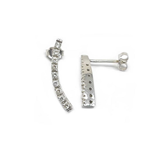 Orecchini Tennis in Oro Bianco con Diamanti CT 0.36