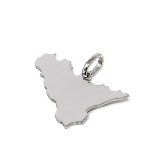 Pendente Sicilia in Argento Giallo 925 2 cm