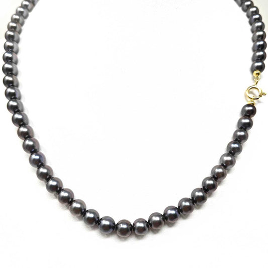 Filo di Perla Freshwater Grigio mm 6/6.5