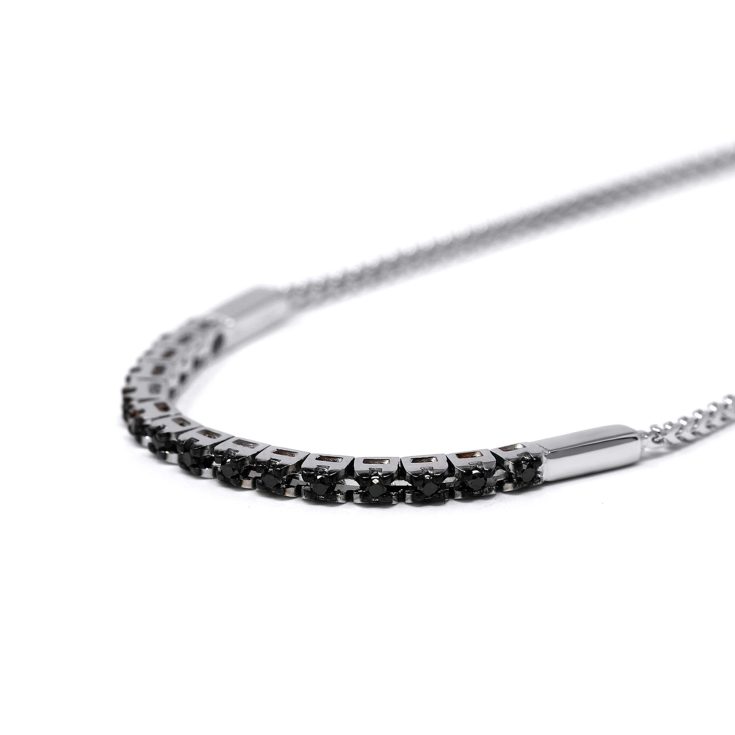 Bracciale Tennis con Diamanti Neri CT 0.10