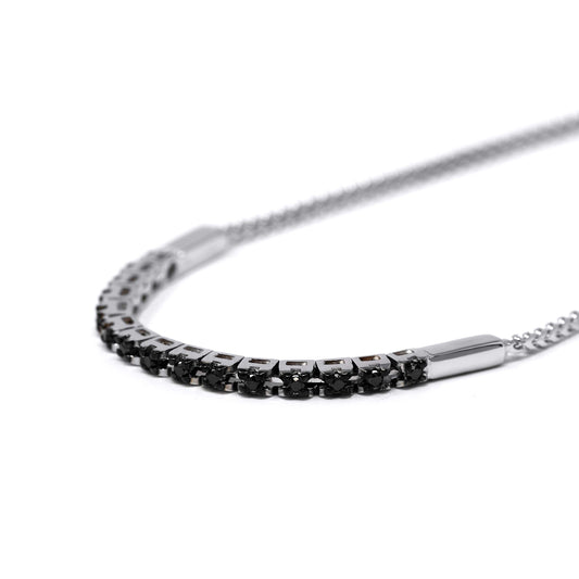 Bracciale Tennis con Diamanti Neri CT 0.10