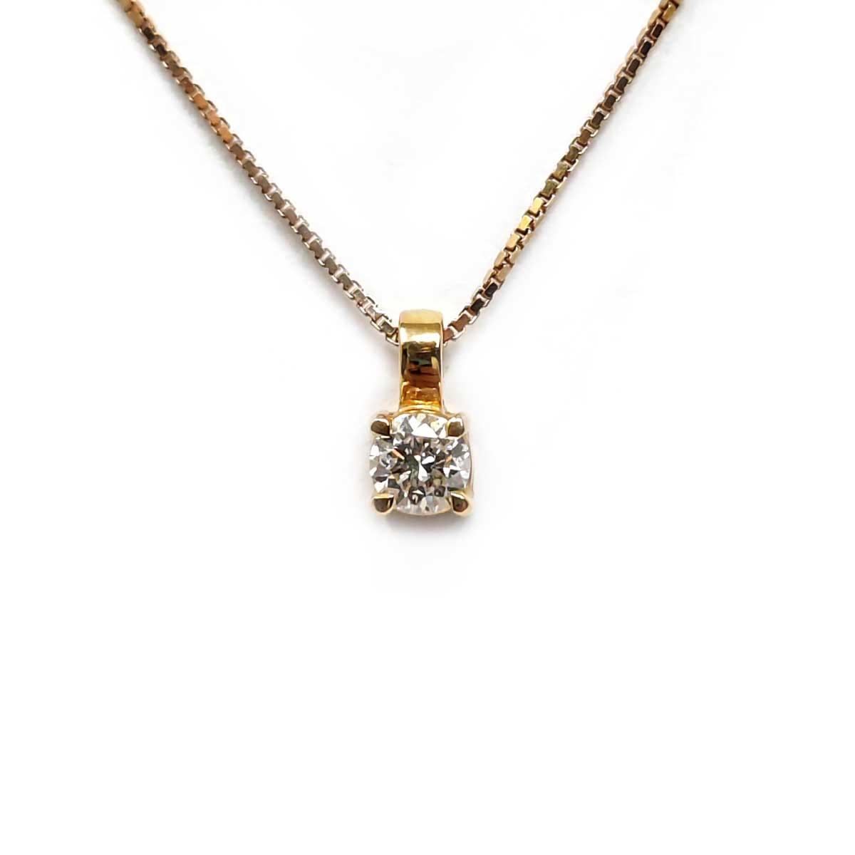 Pendente Punto Luce in Oro Rosa CT 0.46