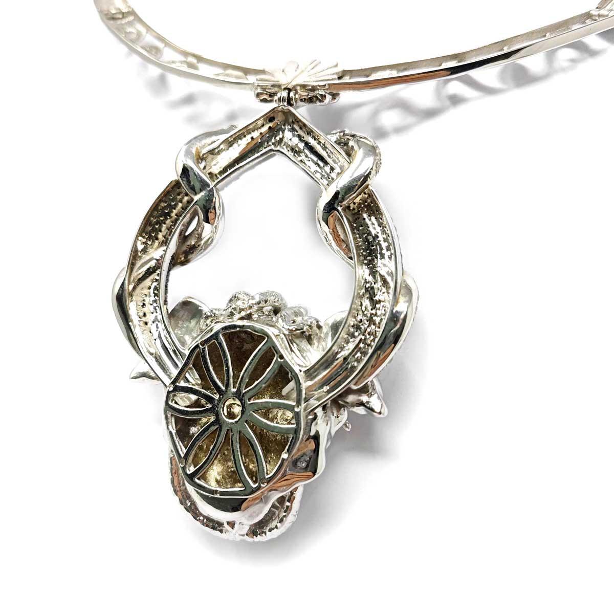 Girocollo con Medusa con Diamanti CT 1.75 CT 4.61 Neri Mod. GORGONE