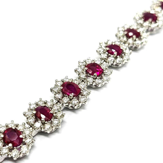 Bracciale con Rubini CT 9.34 e Diamanti CT 5.50