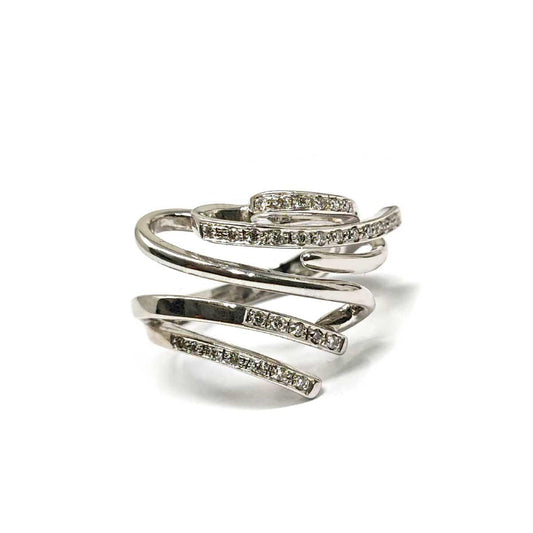 Anello Stilizzato con Diamanti CT 0.35