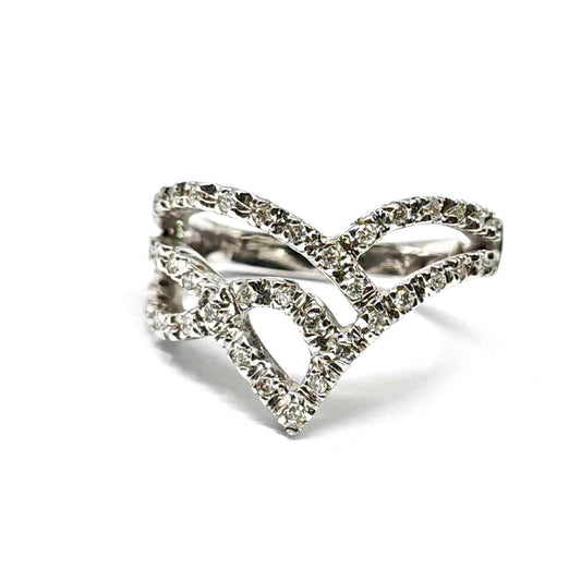 Anello Stilizzato con 41 Diamanti CT 0.21