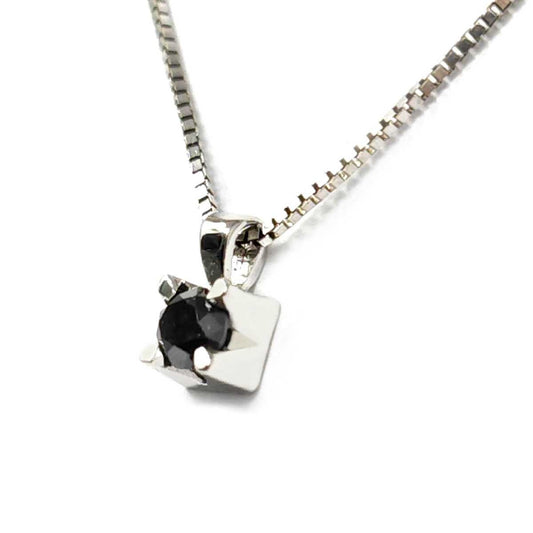Pendente Punto Luce con Diamante Nero CT 0.20