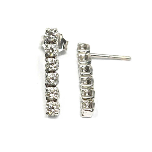 Orecchini tennis con 12 Diamanti CT 0.84