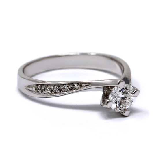 Anello Solitario con Diamanti CT 0.51