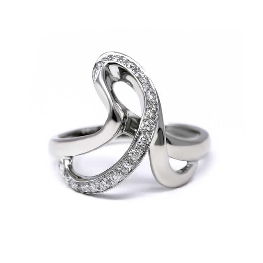 Anello Stilizzato con 16 Diamanti CT. 0.25