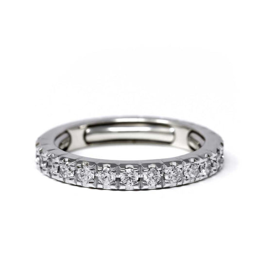 Anello Riviera con Diamanti Estendibile mis da 9 a 12 CT 0.75