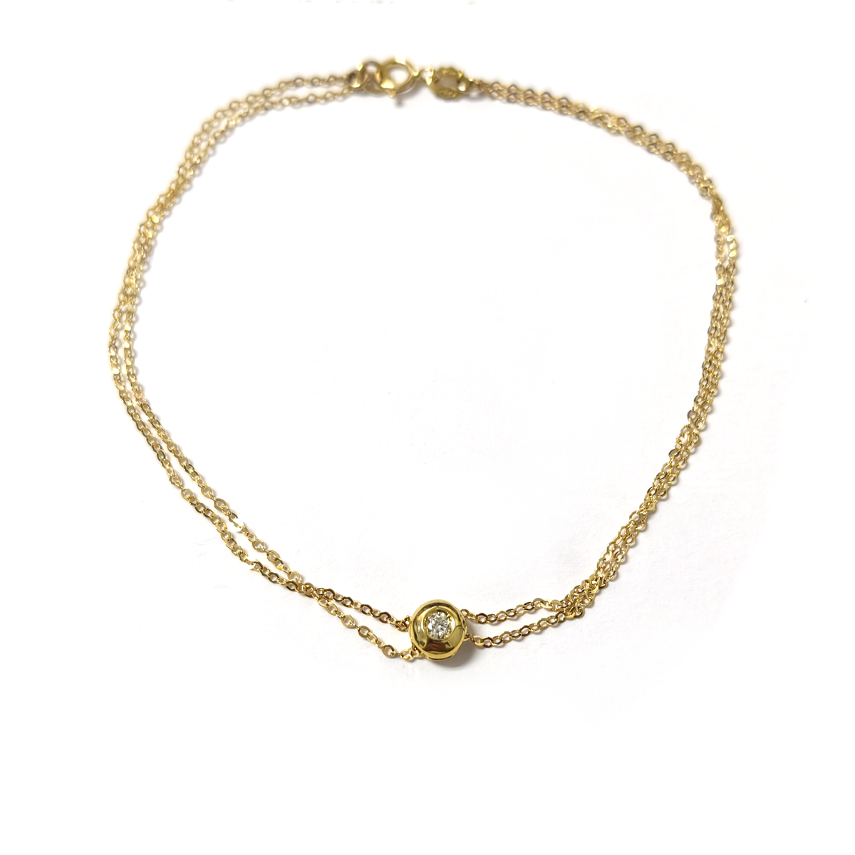 Bracciale in Oro Giallo con Diamante CT 0.05