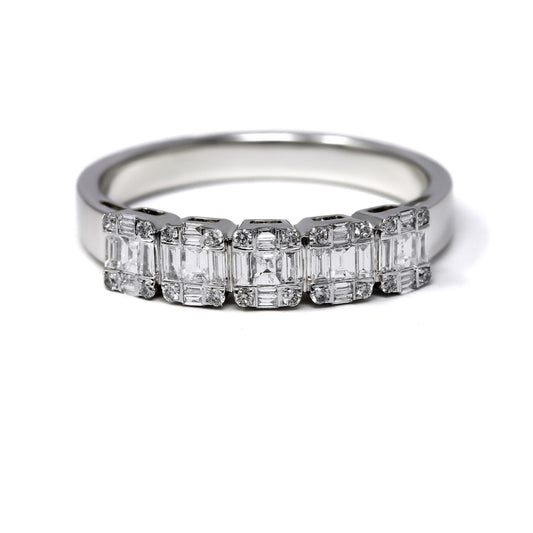 Anello Veretta con Diamanti CT 0.36