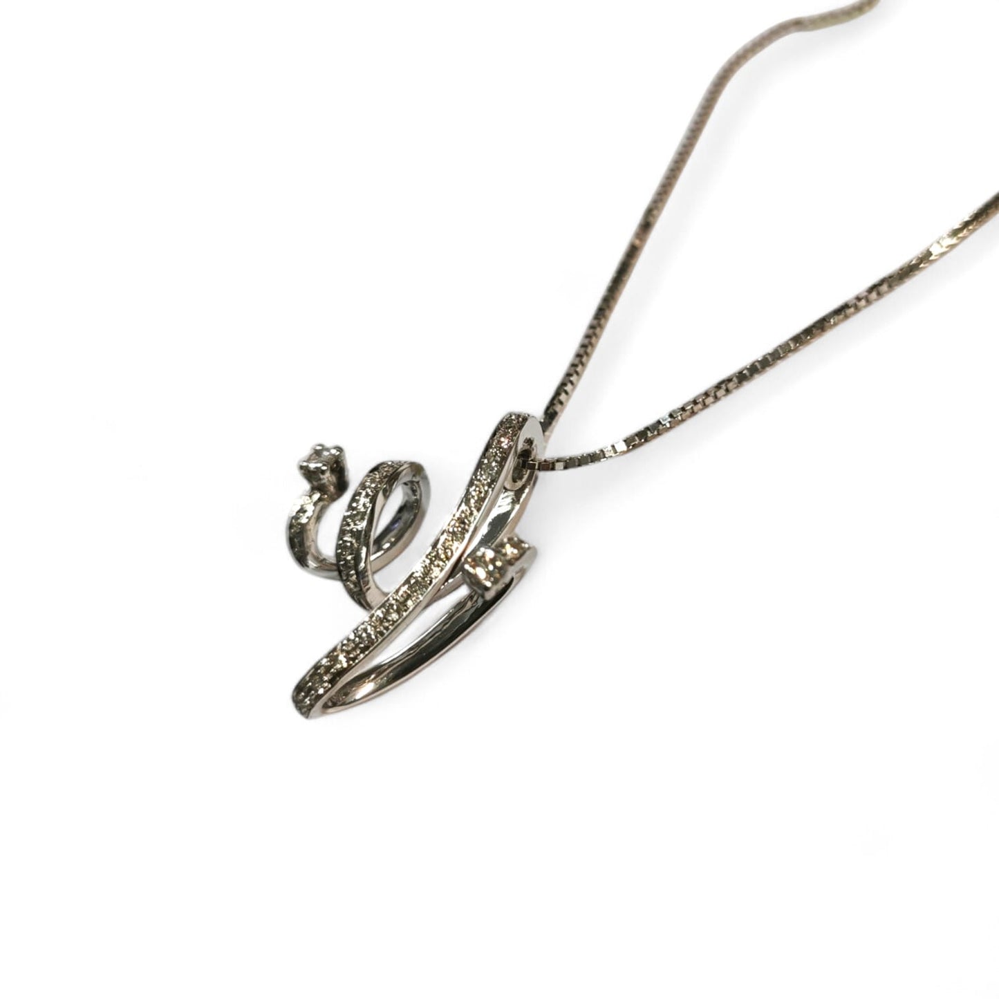 Pendente in Oro Bianco e Diamanti CT 0.25