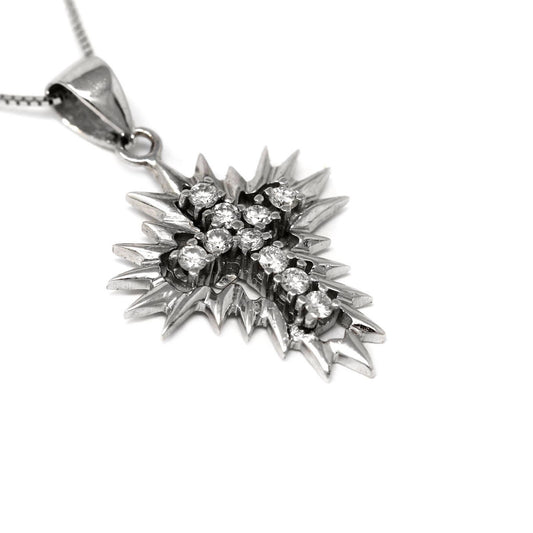 Croce Stilizzata con Diamanti CT 0.20