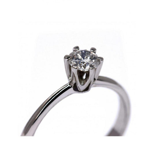 Anello Solitario con Diamante Linea Tiffany CT 0.43 SI1 F