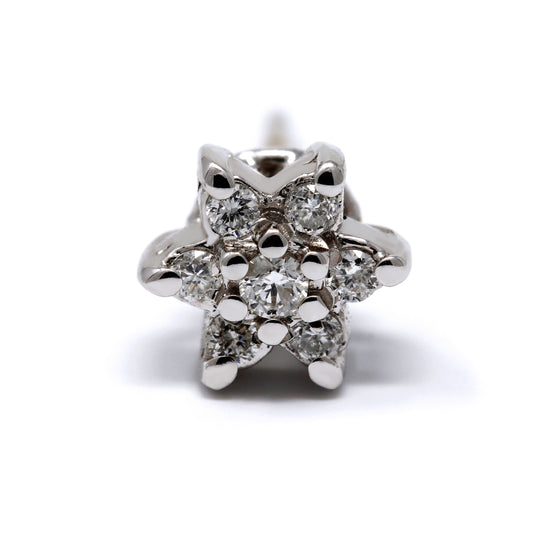 Orecchini Fiore con Diamanti CT 0.30