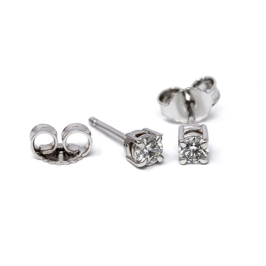 Orecchini Punto Luce con Diamanti Bianchi CT 0.20