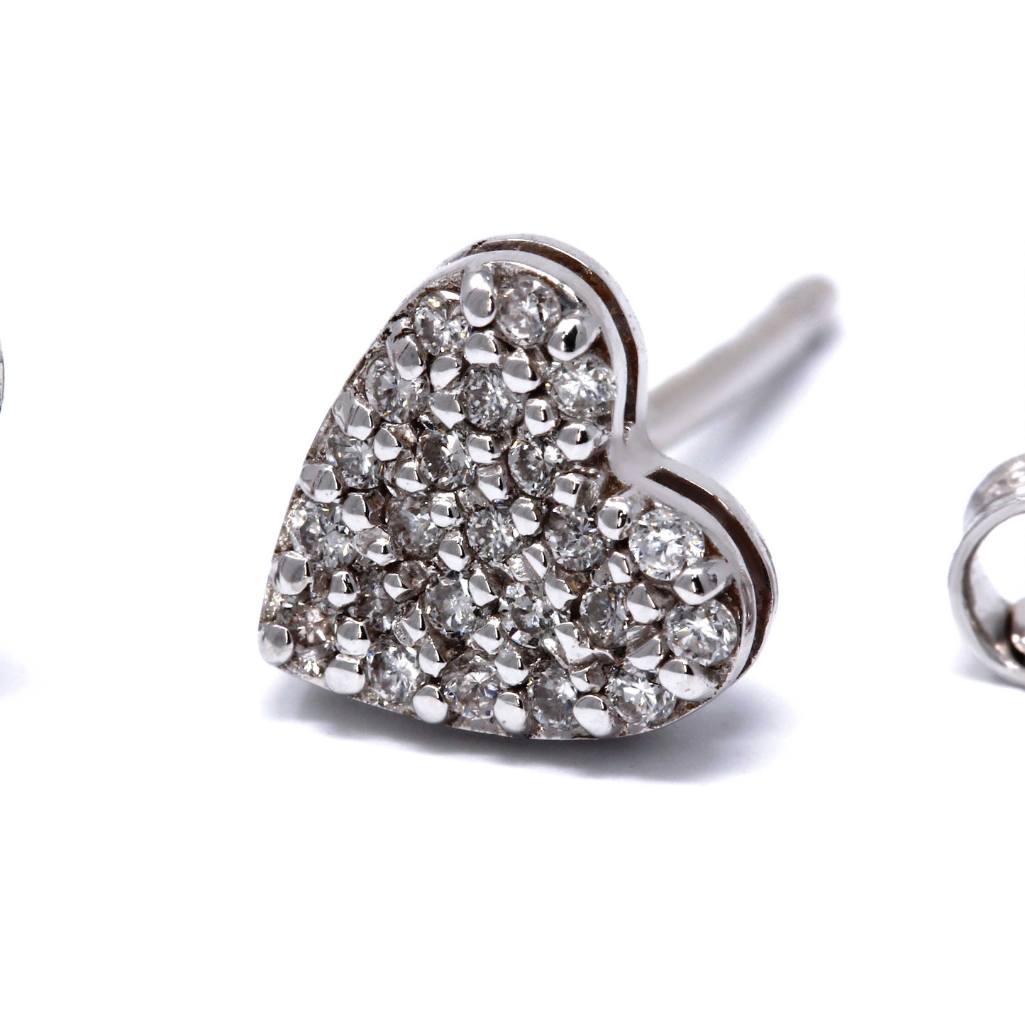 Orecchini con Diamanti Bianchi CT 0.26 Cuore