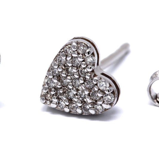 Orecchini con Diamanti Bianchi CT 0.26 Cuore