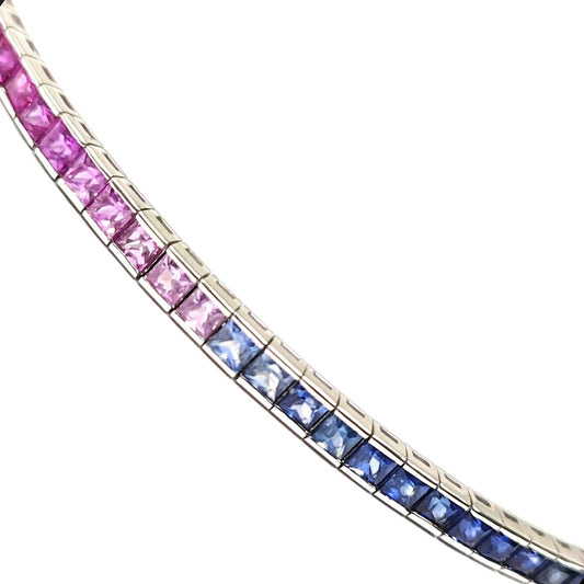 Bracciale Tennis Rainbow con Zaffiri  CT 6.70