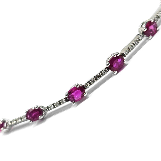 Bracciale con Diamanti CT 0.65 e Rubini CT 4.14