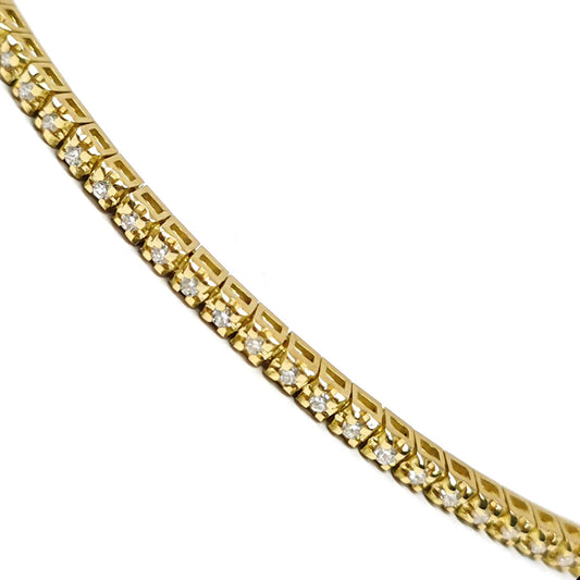 Bracciale Tennis in Oro Giallo con Diamanti CT 0.50 VS1 F