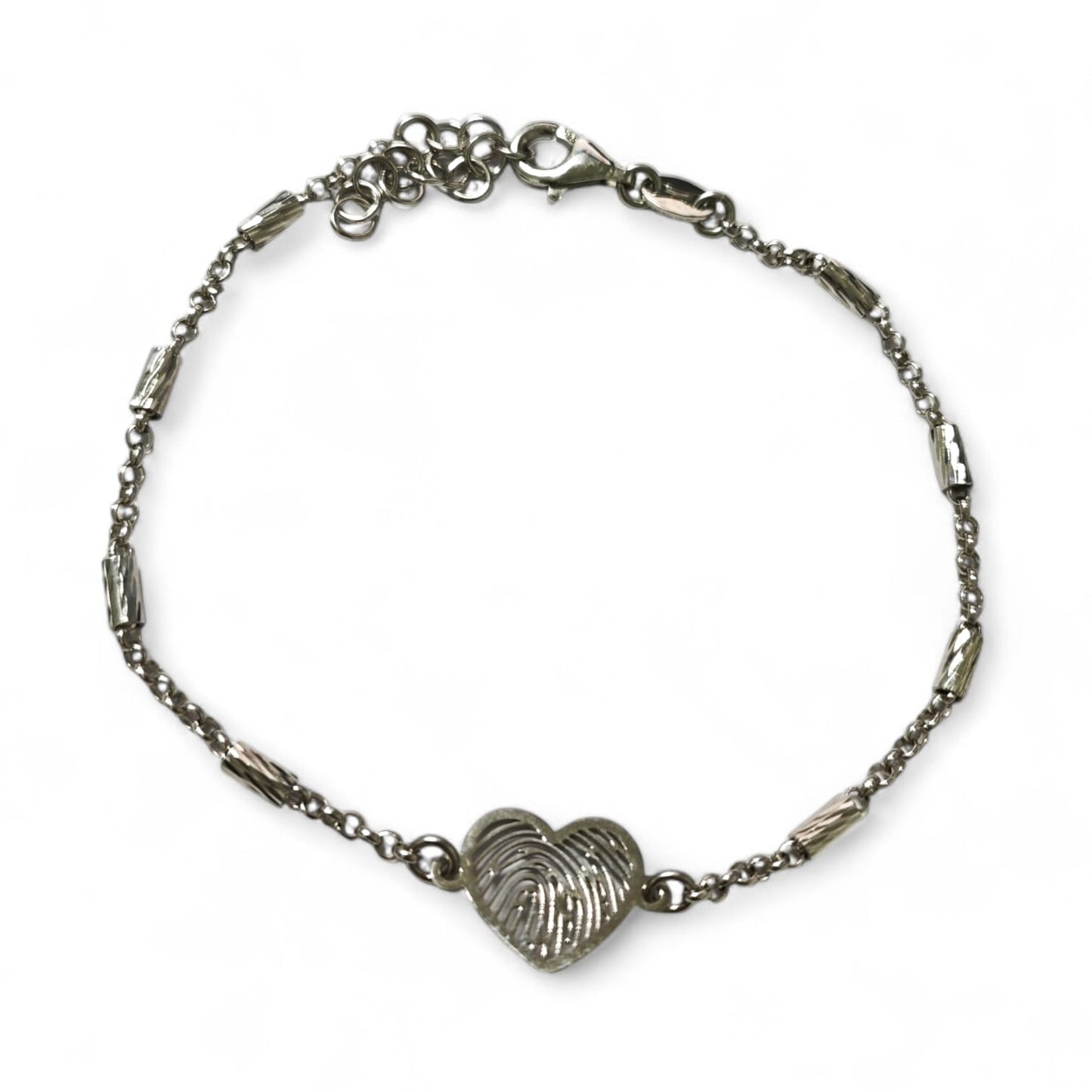 Bracciale cuore con impronta digitale
